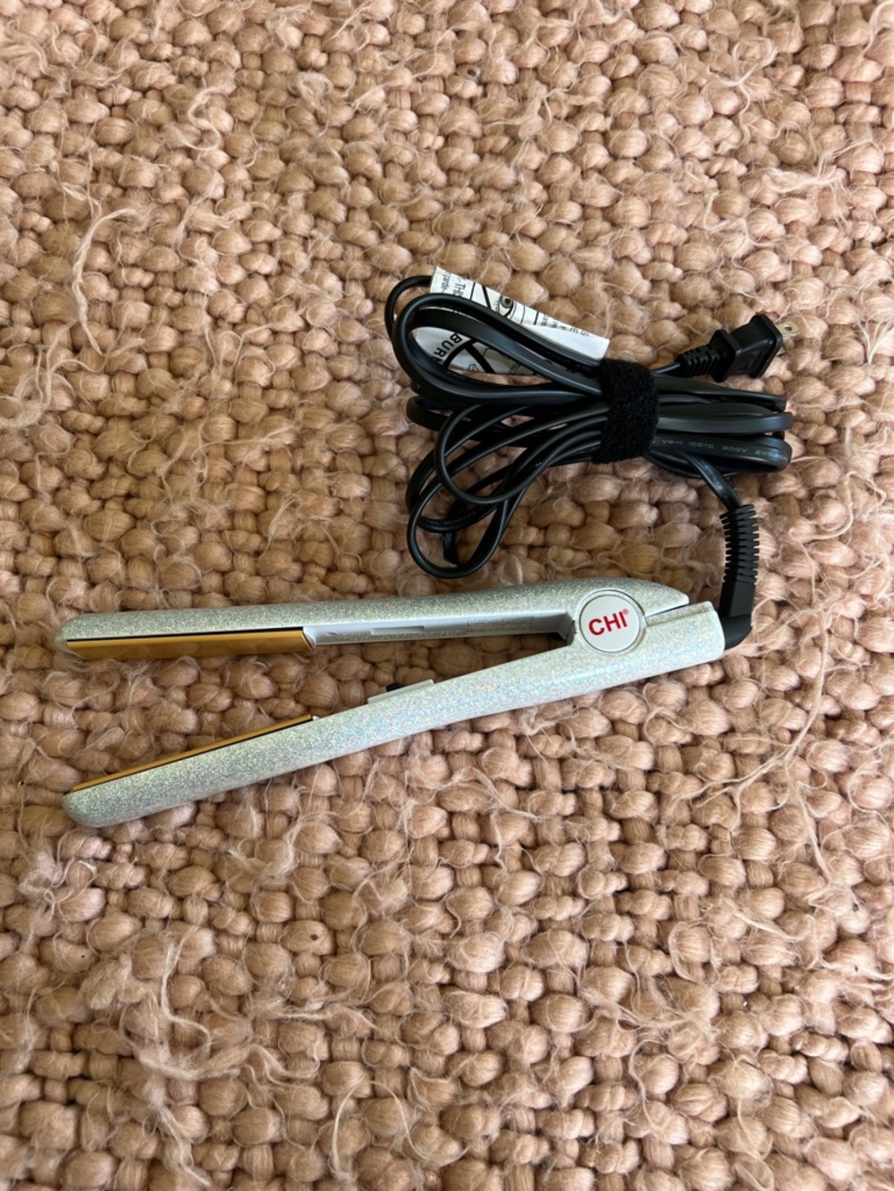 CHI Silver Glitter Ceramic Hair Straightener - Compact Flat Iron